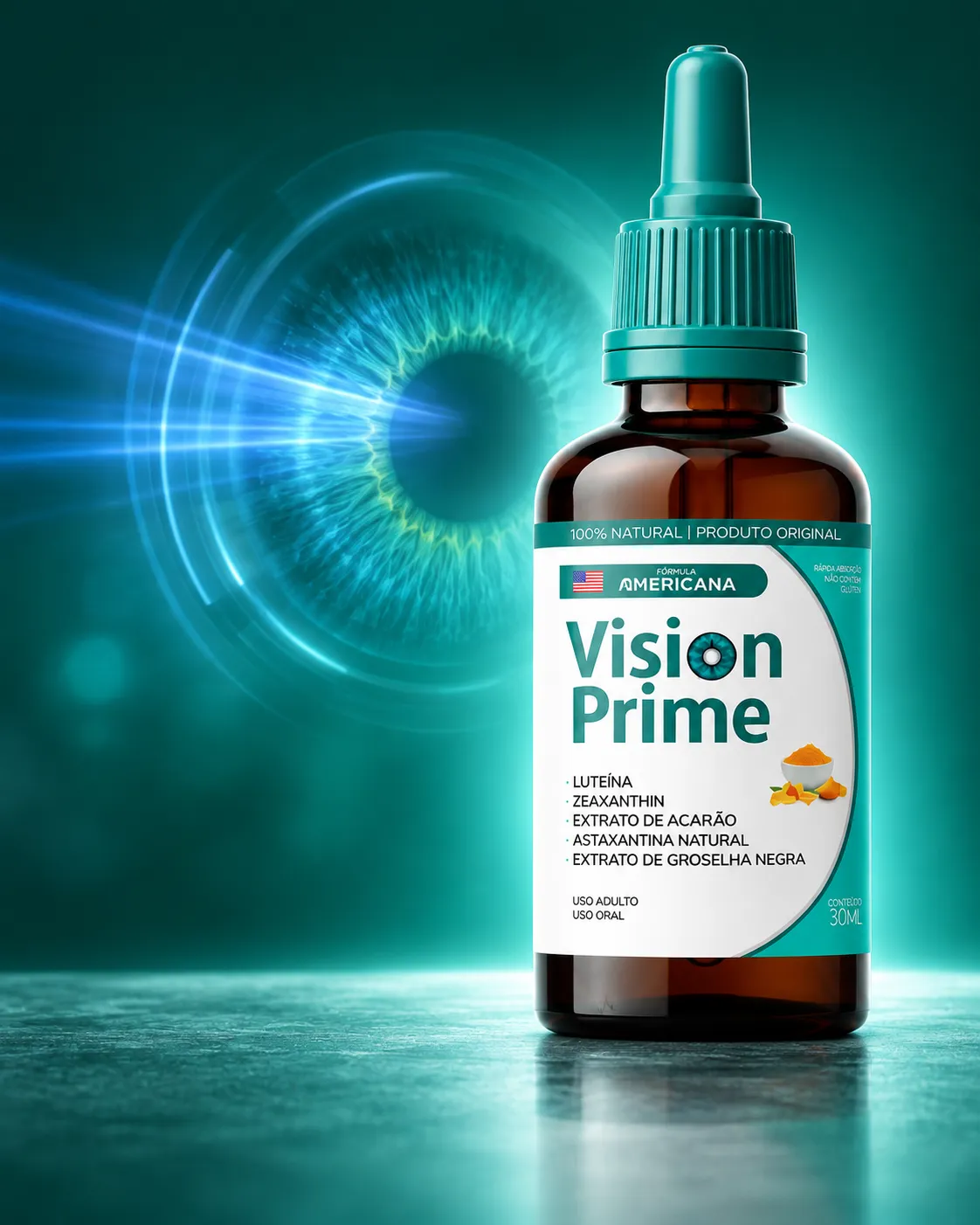 Vision Prime em fotografia publicitária voltada à nutrição ocular